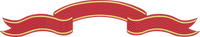 Red Gold Banner Ribbon Wide