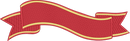 Red Gold Wavy Banner Ribbon
