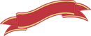 Red Gold Curved Banner Ribbon