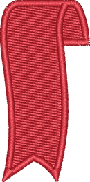 Red Vertical Banner Ribbon