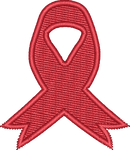 Red Awareness Ribbon Outline