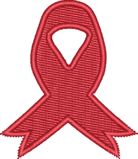 Red Awareness Ribbon Outline