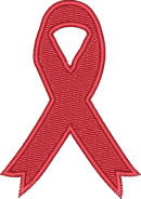 Red Awareness Ribbon Filled