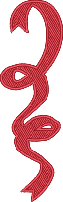 Red Flowing Ribbon Swirl