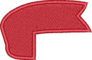 Red Pennant Flag Ribbon