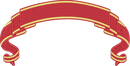 Red Gold Arched Banner Ribbon