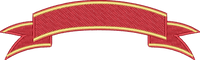 Red Gold Arched Banner Wide