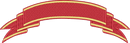Red Gold Curved Banner Ribbon Top