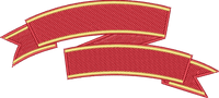 Red Gold Banner Ribbon Pair