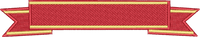 Red Gold Straight Banner Ribbon