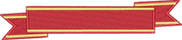 Red Gold Forward Banner Ribbon