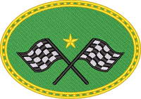 Racing Flag Crest Oval