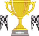 Racing Trophy with Flags