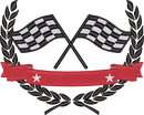Racing Flags Wreath Banner