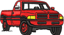 Red Ram Pickup Truck
