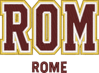 Rome City Cap embroidery design preview