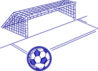 Soccer Goal and Ball One Color