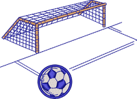 Soccer Goal and Ball Multicolor