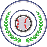SPORTS BASEBALL — embroidery design preview