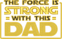 STRONG DAD — embroidery design preview