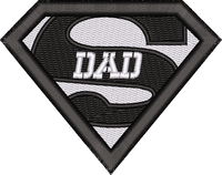SUPER DAD 2 — embroidery design preview