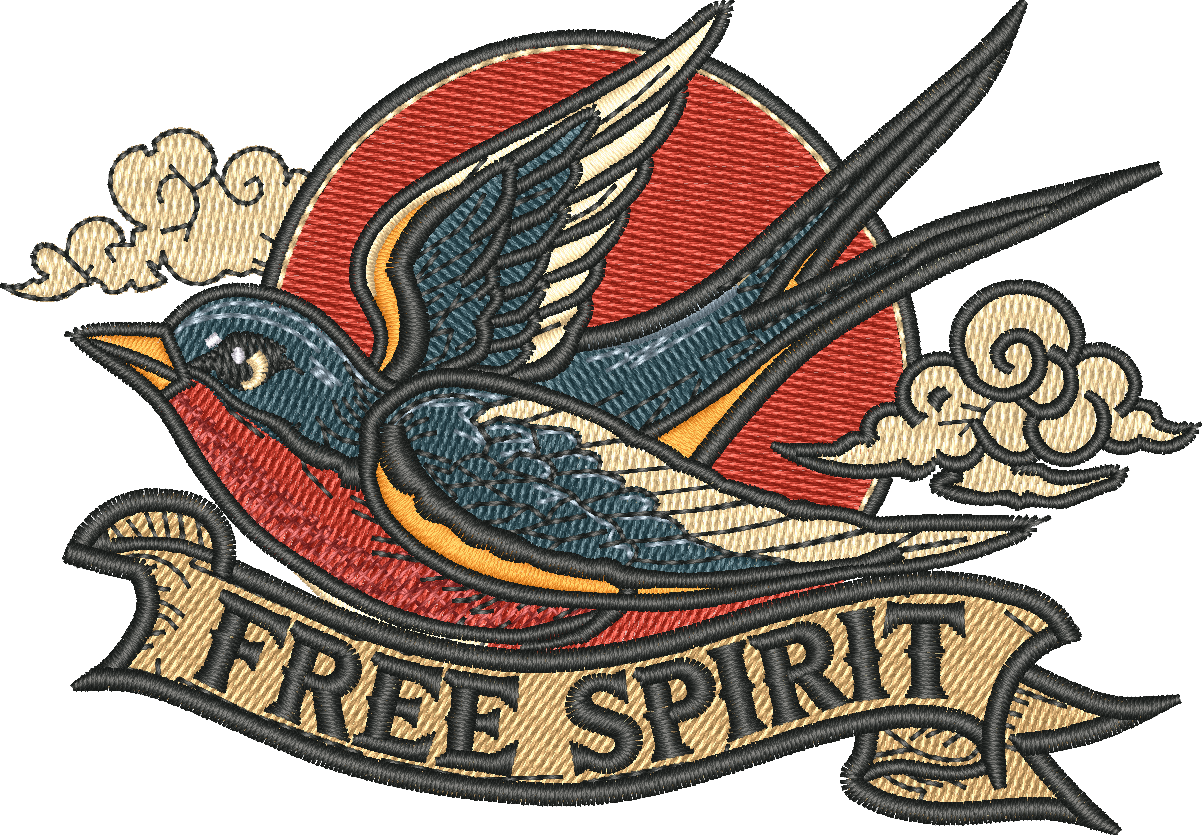 Swallow Free Spirit Tattoo