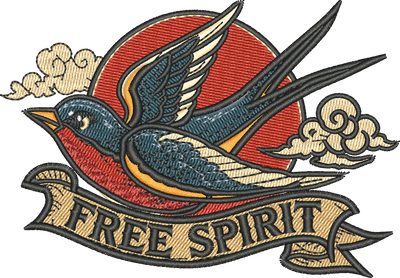 Swallow Free Spirit Tattoo