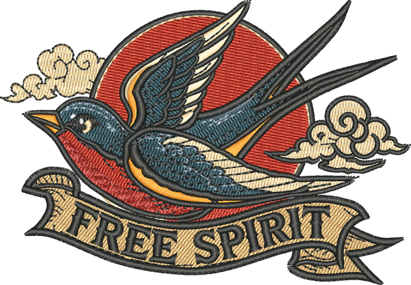 Swallow Free Spirit Tattoo