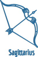 Sagittarius Bow Blue