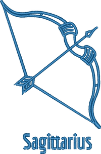 Sagittarius Bow Blue