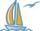 Sailboat with Seagull