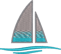 Minimalist Sailboat Gray