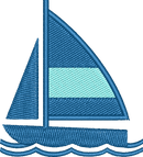 Small Blue Sailboat