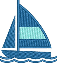 Small Blue Sailboat