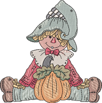 Scarecrow with Pumpkin