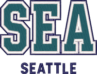 Seattle City Cap embroidery design preview