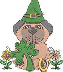 Shamrock Dog — embroidery design preview
