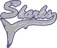 Sharks Mascot Tail — embroidery design preview