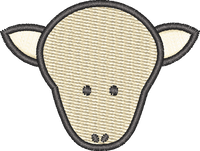 Sheep Head — embroidery design preview