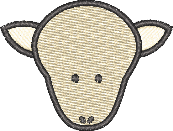 Sheep Head — embroidery design preview