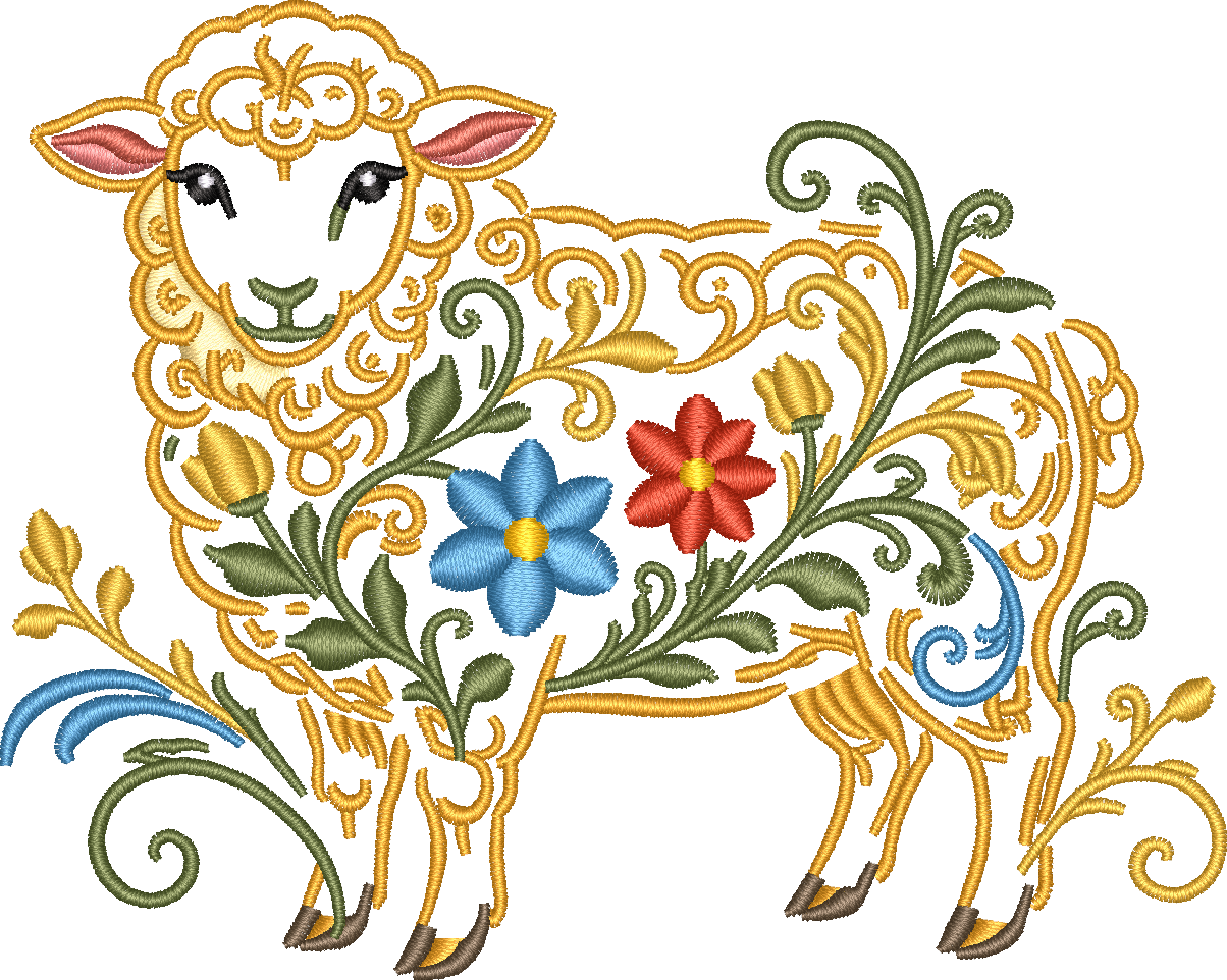 Sheep Filled Flowers