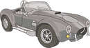 Shelby Cobra — embroidery design preview