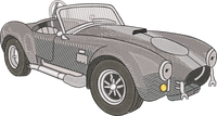 Shelby Cobra — embroidery design preview