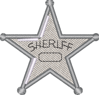 Sheriff Star — embroidery design preview