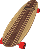 Skateboard Longboard — embroidery design preview