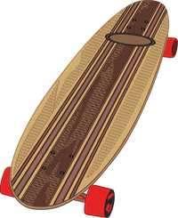 Skateboard Longboard — embroidery design preview