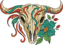 Skull Bull Flowers