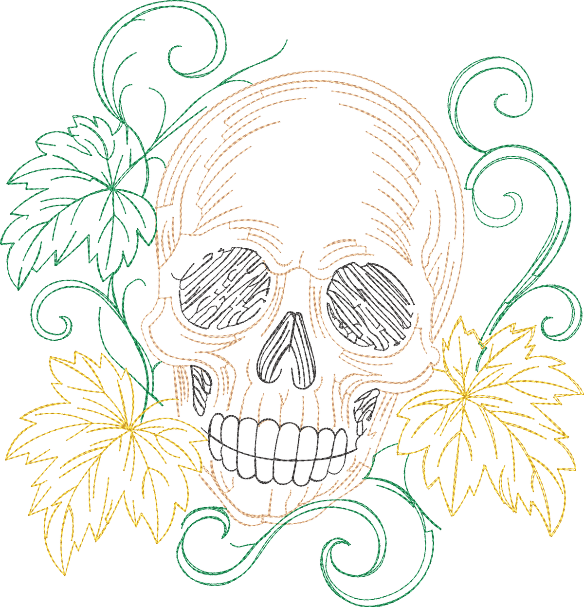 Skull Full Front Runline