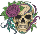Skull Rose Flowers2