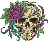 Skull Rose Flowers2